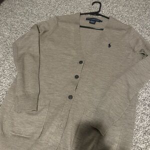 Ralph Lauren Beige Button-Up Cardigan